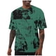 thumbnail image 2 of Ceisia Men's Abstract Splash Print T-shirt Loose Fit Short Sleeve Round Neck Casual Summer Fall Tee Tops Mint Green XXXL Gifts, 2 of 6