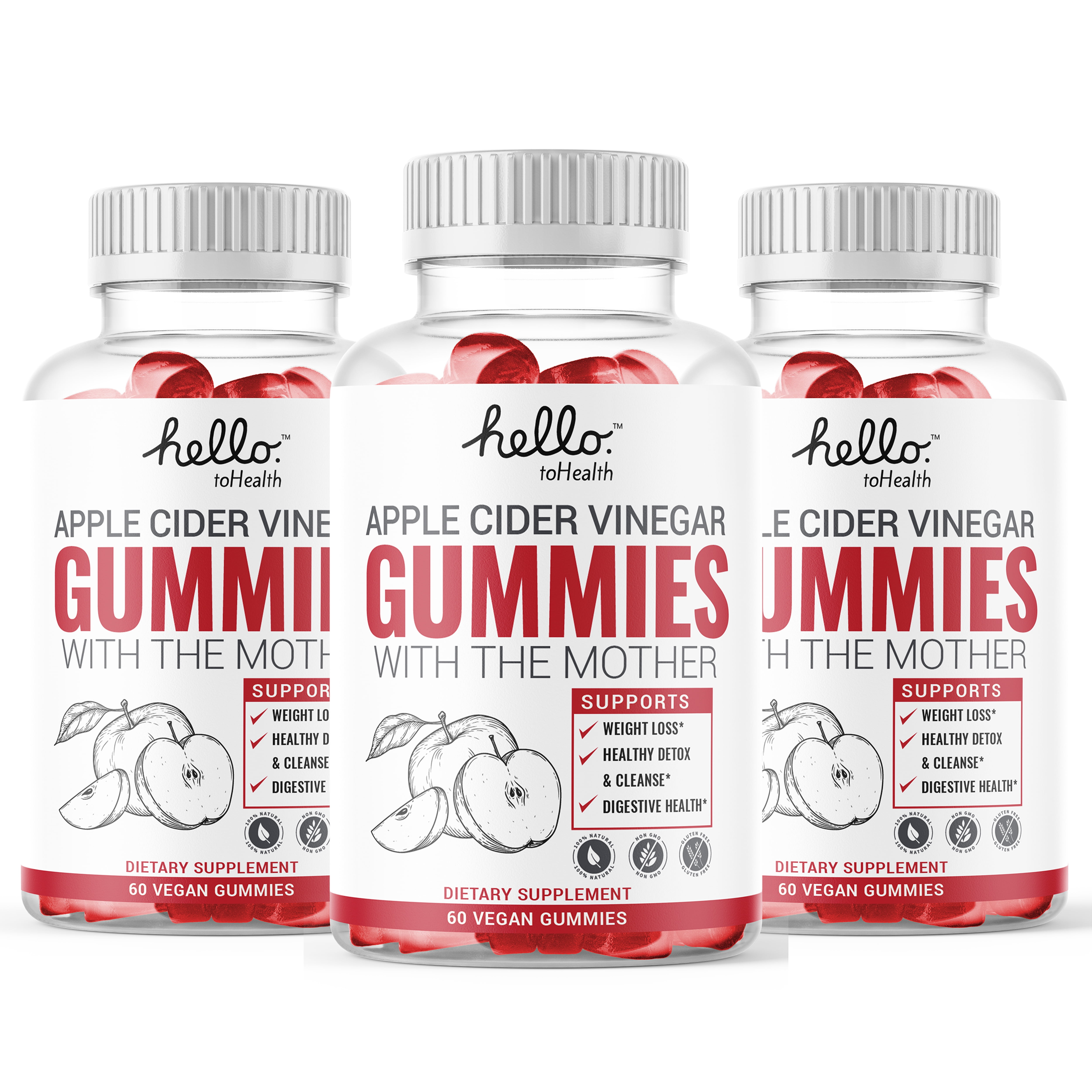 Complete Apple Cider Vinegar Gummies for Weight Management, Cleanse
