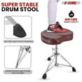 thumbnail image 2 of Drum Throne Padded Guitar Stool Saddle Drummer Seat for Adults & Kids - Cherry, 2 of 10