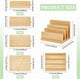 thumbnail image 2 of Exhibidor de postales de madera de bambú, 4 niveles, color marrón arena, soporte para folletos, organizador de folletos, estante de almacenamiento de volantes, exhibidores de mostrador, 2 of 6