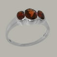 thumbnail image 2 of LBG British Made 10k White Gold Natural Garnet Womens Anniversary Ring - 33 size options - Size 11.5, 2 of 6