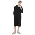 thumbnail image 5 of XBASW Women's Mens Long Robe Hooded Bathrobe Zipper Bath Towel Couple Full Length Solid with Pocket Sleepwear M-XL, 5 of 10