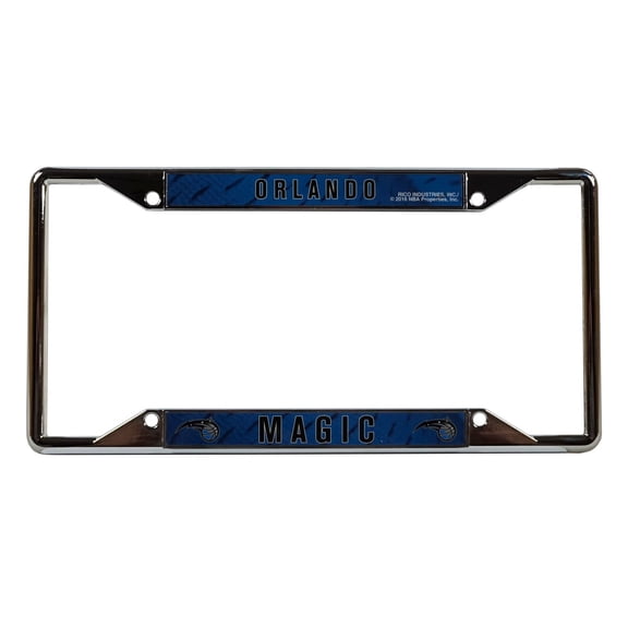 Orlando Basketball Magic EZ View License Plate Frame - Designed for Upper or Lower Corner License Plate Tabs