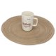 thumbnail image 4 of Estera de mesa redonda de ramio de estilo japonés, linda almohadilla aislante de ramio para mesa (café L), 4 of 5