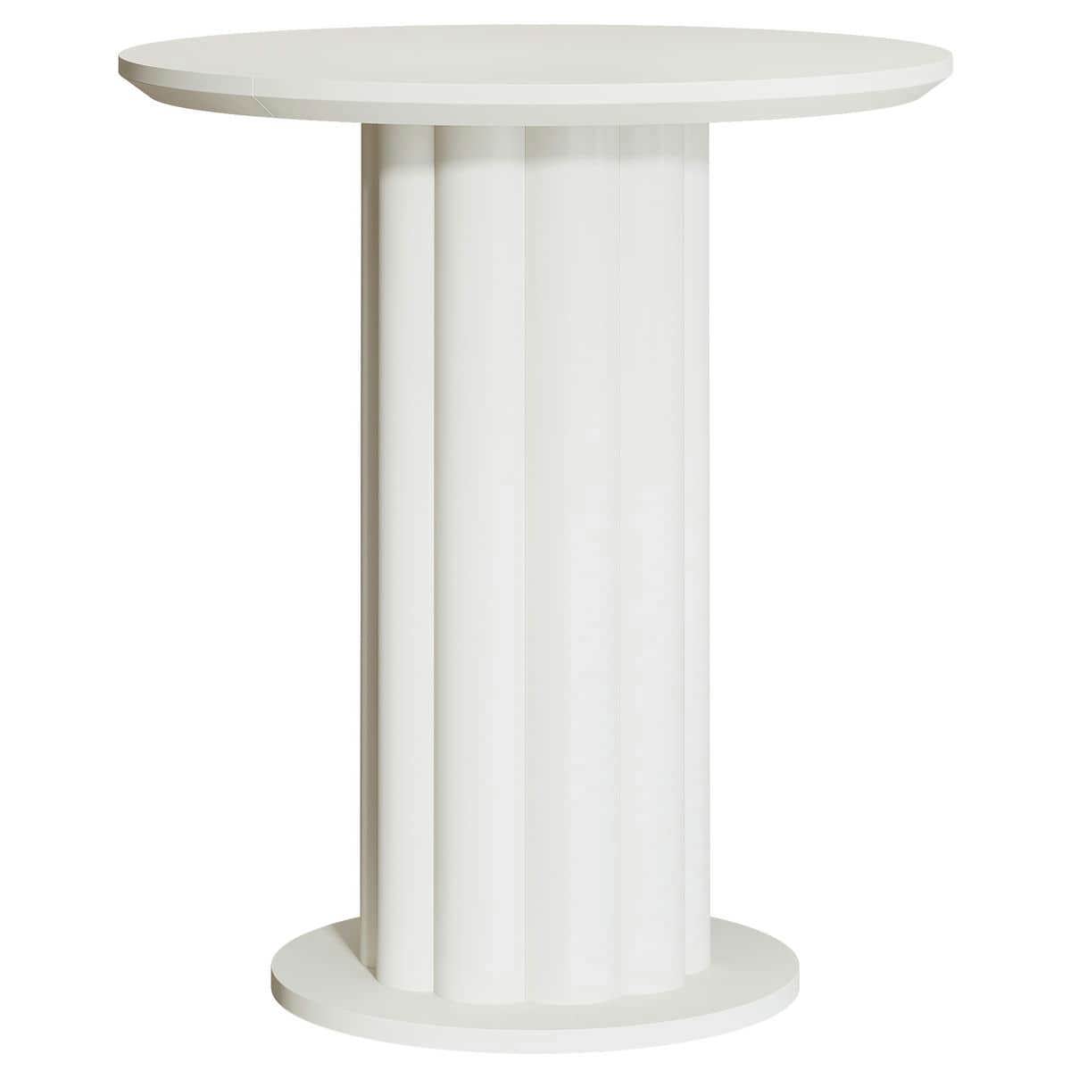 Kadyn Bar Table, Counter Pub Table, Round Bar Table, 30" Pub Table with Column Fluted Ribbed Leg Base