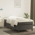 thumbnail image 1 of vidaXL Bed Frame Dark Grey 100x190 cm Twin Velvet, 1 of 5