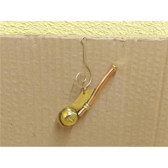 4 in. Solid Brass & Copper Bosun Whistle Christmas Ornament