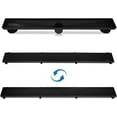 thumbnail image 6 of Neodrain 18-Inch Linear Shower Drain,with 2-in-1 Flat & Tile Insert Shiny Black Cover, Rectangle Shower Floor Drain, Floor Shower Drain with Adjustable Leveling Feet, Hair Strainer, 6 of 6