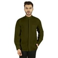 thumbnail image 1 of Bestman Solid Button-Down Shirt For Mens Chinese Collar Front Placket Formal Shirts, 1 of 7