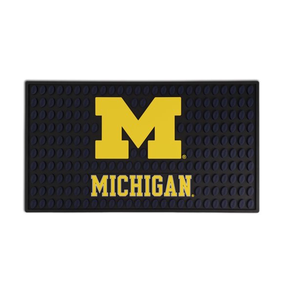 The Memory Company - Alfombrilla De Bar Con Logotipo Oficial Del Equipo De La Universidad De Michigan