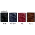 thumbnail image 5 of Black Faux Croco Leather Covered (Holds 20-100mm) Silver-tone Cigarette / Card Case QGM4999, 5 of 7