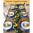 thumbnail image 4 of 13 Inch Round Placemats Set of 4, Blue Flowers Non Slip Heat Insulation PP Table Mats, Spring Floral Botanical Modern Art Washable Place Mats for Kitchen Dining Party Table Decor, 4 of 7