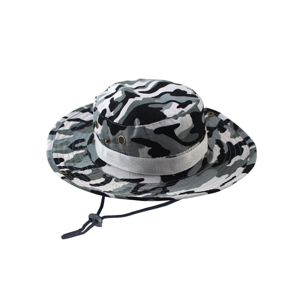 HomeGardon Summer Hats Bucket Hat Wide Brim UV Protection Sun Hat Boonie Hats Fishing Hiking Safari Outdoor Hats for Men and Women Camouflage Hat