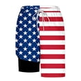 thumbnail image 5 of BRGZLK Mens Swim Trunks Breathable Casual Printed Drawstring Swim Shorts with Pockets Flag Bathing Suit For Beach, 5 of 5