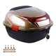 thumbnail image 1 of Caja trasera para motocicleta, almacenamiento de equipaje para casco, baúl superior de gran capacidad, universal para electromóvil, marrón, tamaño grande, 1 of 7