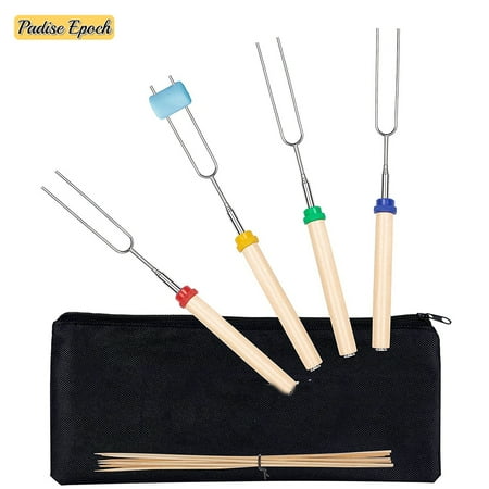 

Marshmallow Roasting Sticks Extendable Smores Sticks for Fire Pit Campfire Hot Dog Sticks for Campfire 4Pcs 30 Inch