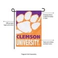 thumbnail image 3 of Clemson Tigers 12.5'' x 18'' Double-Sided Burlap Garden Flag, 3 of 5