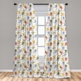 thumbnail image 5 of Ambesonne Cartoon Curtains, Hand Drawn Monkey, Pair of 28"x95", Multicolor, 5 of 5