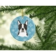 thumbnail image 2 of Carolines Treasures BB1637CO1 Snowflake Boston Terrier Ceramic Ornament, 2 of 3