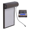 thumbnail image 3 of Puerta automática para gallinero, programable, de aluminio, con temporizador, sensor de luz, control remoto, 3 modos, color marrón, 3 of 14