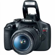 Canon EOS Rebel T7 DSLR Camera with 18-55mm & 75-300mm Lens Bundle with Canon 200ES EOS Shoulder Bag + 2X 64GB Extreme Memory Cards + Accessory Kit