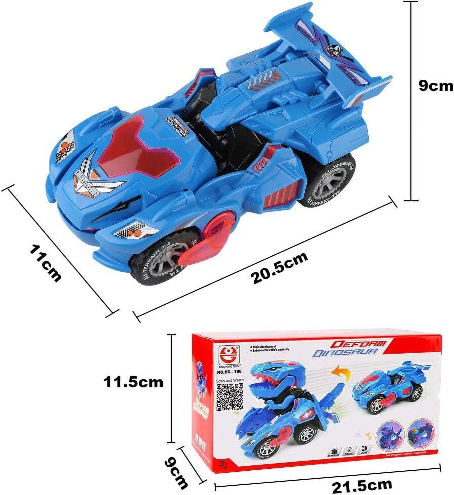 Hot Bee Transforming Dinosaur Car Toys,2 in 1 Automatic Dinosaur Transform Car Toy,Dinosaur Transforming Toy for Kids 3 Year Old and Up