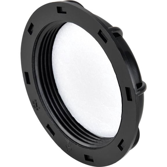 Global Industrial 493516 2 in. Polypropylene Female NPS Pipe Thread Shallow Dust Cap, Black - Case of 5