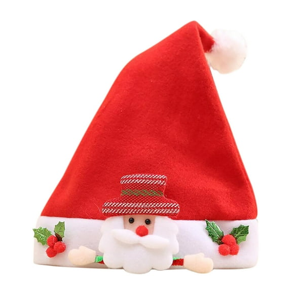 Santa hats Kids Christmas Santa Hat With Hands Cute Cartoon Design Holiday Hat For Children Festive Christmas Accessory small santa hats