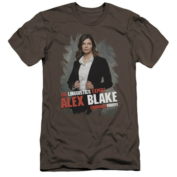 Criminal Minds Alex Blake Premium Canvas Adult Slim Fit 30/1 T-Shirt Charcoal