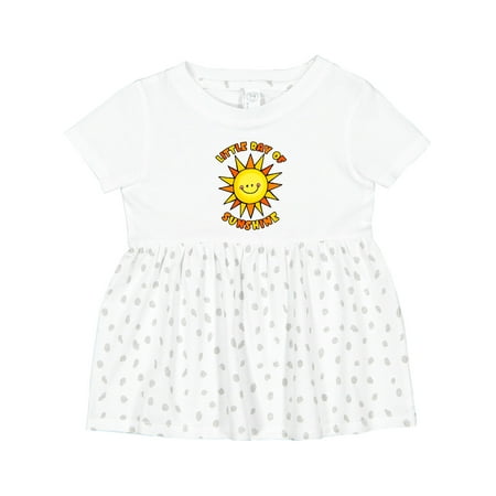 

Inktastic Little Ray of Sunshine Cute Smiling Yellow and Orange Sun Girls Baby Dress