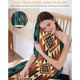 thumbnail image 5 of Turquoise Red Satin Pillowcase for Hair and Skin with Zipper, Soft Breathable Cooling Silk Pillow Cases, Southwest American Native Abstract Pattern Body Pillow Covers Bed Pillows 20"x54", 5 of 6