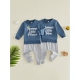 thumbnail image 3 of BemeyourBBs Toddler Baby Boy Fall Winter Clothes Infant Baby Boys Outfits Mommy's Little Prince Letters Crown Printed Long Sleeve Crewneck Sweatshirt Elastic Waist Jogger Pants Set, 3 of 9