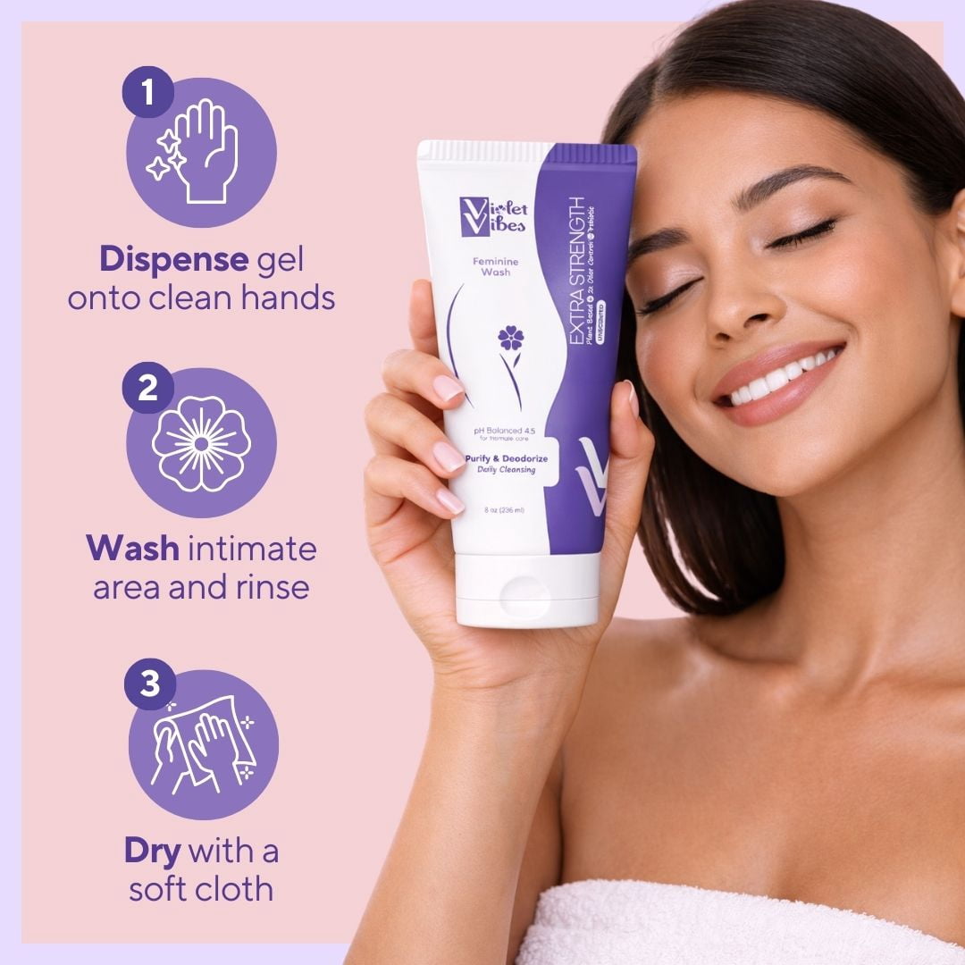 Violet Vibes New Extra-Strength Feminine Wash Gel (Extra-Strength - Unscented, 3 pack)