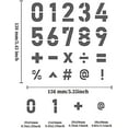 thumbnail image 2 of 1pc Metal Number Stencils Reusable Mathematical Symbol Stainless Steel Stencils Templates, 2 of 9