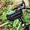 thumbnail image 2 of Bicycle Top Tube Bag, Waterproof Hard Shell Front Beam Handlebar Pouch, Cycling Phone Mount Storage Pack, Mountain Road Bike Frame Gear Accessory, 2 of 7
