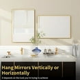 thumbnail image 2 of Lumora 36" x 24.2" Rectangular Bathroom Mirror With Aluminium Alloy Frame Wall Mounted, Gold, 2 of 5