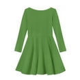 thumbnail image 5 of DISNIMO Girls Green Christmas Dresses Kids Girls Sloth Dress Kids Girls Dresses Winter Long Sleeve Dress for Girls 3-4 Dresses Children Skater Dress Kid Beach Dress for Photoshoot Dress Little Girl, 5 of 6