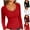 Black, variant on Sexlip Women's Ribbed Scoop Neck Slim Fitted T Shirts Basic Solid Long Sleeve Layering Tee Tops Red L