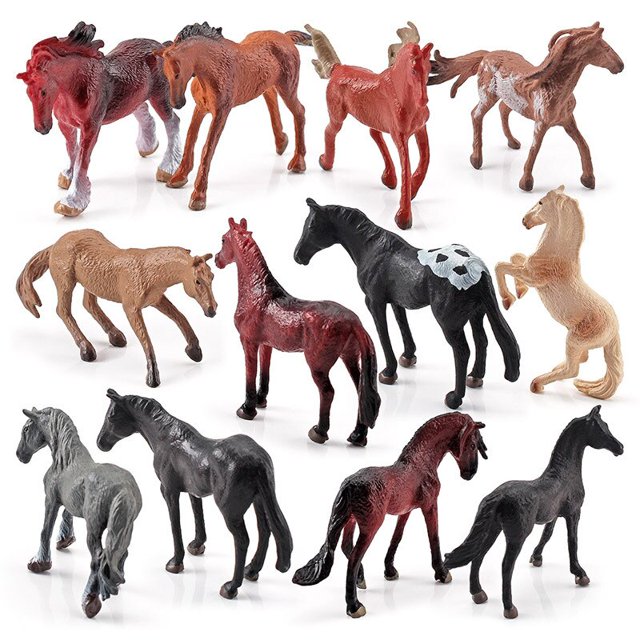 Miniature Farm Figurines Animal Horse Model Hanoverian Appaloosa Lusitano Figures White Steed Cognitive Teaching Toys OrnamentsZq20x233 He Qiyong unisex