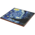 thumbnail image 2 of Van Gogh Coaster Set of 4 Starry Night, Cafe Terrace, Irises, and Sunflowers, Ceramic, 2 of 5