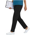 thumbnail image 5 of Miluxas Women's High-Rise Slim-Fit Worker Pants Drawstring Elastic Waist Solid Color Business Casual Tapered Slacks with Pockets Black, 5 of 9