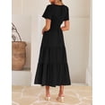 thumbnail image 4 of Vestido ZESICA Summer Casual Midi para Mujer Negro Talla M, 4 of 9