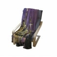 thumbnail image 4 of London Soft Flannel Fleece Blanket, Tower Bridge in London at Night Historical Cultural Monument Europe British Urban, Cozy Plush for Indoor and Outdoor Use, 70" x 90", Purple Yellow, by Ambesonne, 4 of 6