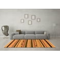 thumbnail image 3 of Ahgly Company Indoor Square Abstract Orange Modern Area Rugs, 5' Square, 3 of 4
