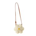 thumbnail image 3 of Bolsa de cuerpo cruzado tejido a mano para mujeres Mano creativo de moda Pequeño bolso de playa Beige, 3 of 8