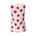 thumbnail image 5 of Xecao Strawberry print women's scoop neck, loose-fit workout tank tops for the gym., 5 of 9