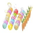 thumbnail image 3 of QSTDGVPW Easter Hanging Ornaments Multicolored Foam Lightweight for Tree Hanging Decor for Festival Living Room Spring Atmosphere Wall 24pcs Egg Carrot, 3 of 8