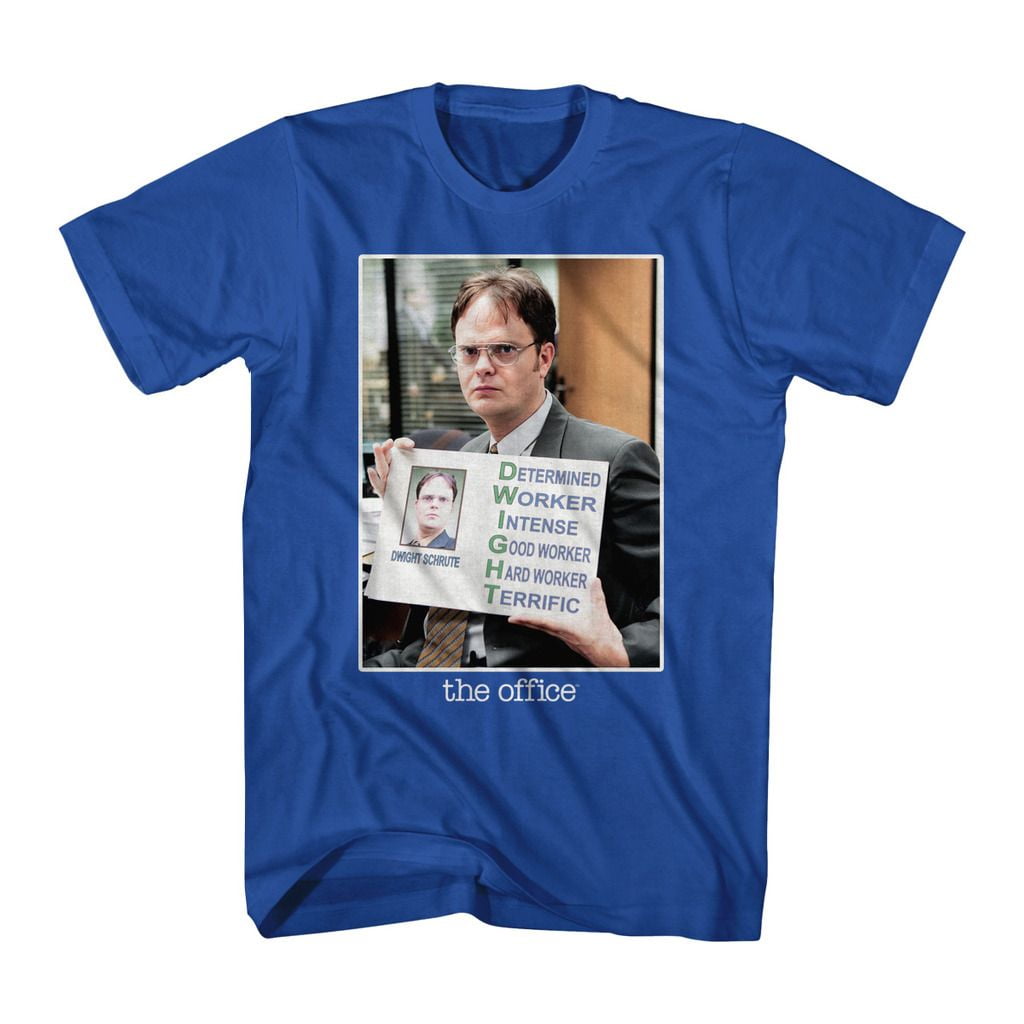 The Office Dwight Color Royal Adult T-Shirt - Walmart.com