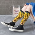 thumbnail image 3 of Lsque vintage Starry Sunflower Printed Crew Socks Men's Women's LightWeight Thin Casual Calf Socks ,Knee High Socks,Cotton Socks, 3 of 9