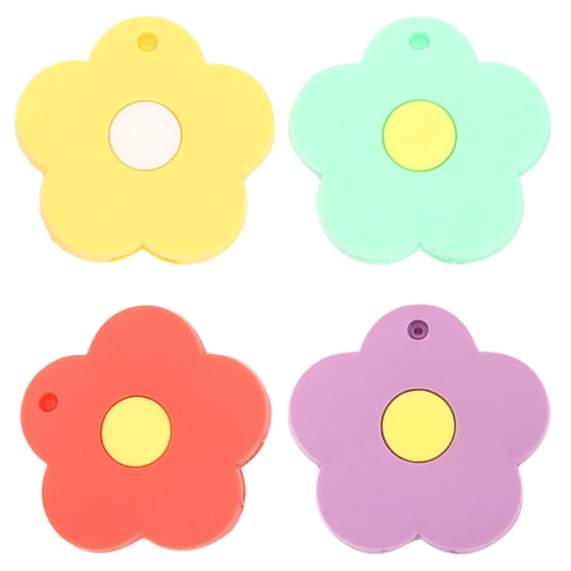 Key Covers Silicone Flower Shaped Cute Key Cover For Students And Children Daily Use 4Pcs